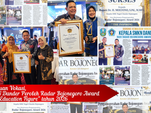 DORONG KEMAJUAN VOKASI, KEPALA SMKN DANDER RAIH RADAR BOJONEGORO AWARDS 2026
